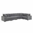Convertible L Shaped Sectional Corner Couch With Armrest Storage Cup Holders USB Charger, Irregular Corner Oversized Comfy Modular Sofa by HouseOfZazla