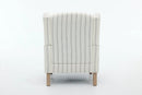 Modern Accent Chair with Retro Wood Legs and Floral Design by HouseOfZazla