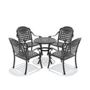 5-Piece Cast Aluminum Patio Furniture Set with Cushions by HouseOfZazla