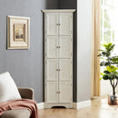 Tall Storage Cabinet With Doors And 4 Shelves For Living Room, Kitchen, Office, Bedroom, Bathroom, Modern by Unique Piece Furniture