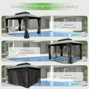 12'x14' Hardtop Gazebo with Resin Roof and Drainage Gutters by HouseOfZazla