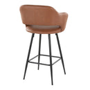 Margarite - Contemporary Fixed Height Counter Stool With Square Footrest (Set of 2) by HouseOfZazla