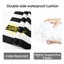 Outdoor Chair Cushions Set of 2 – Black and White Striped by HouseOfZazla