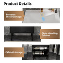 Bathroom Vanity With Ceramic Sink, Floor-Standing Design, Soft-Closing Drawers by HouseOfZazla