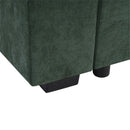 Modern L Shaped Sectional Sofa With Upholstery And Wooden Storage by HouseOfZazla
