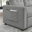 78.5" Sleeper Sofa Bed Reversible Sectional Couch with Storage Chaise and Side storage bag for Small Space Living Room Furniture Set