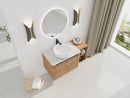 42" Wall-Mounted Bathroom Vanity With Ceramic Art Sink