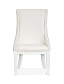 Kingston - Upholstered Host Chair (Set of 2) - Whisper White And Cerused Nutmeg