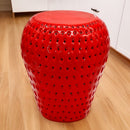 Strawberry Fruit Stool, 13.4" Oversized Resin Stool by HouseOfZazla