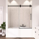 56-60"W x 60"H Frameless Sliding Tub Shower Door Enclosure, Matte Glass by HouseOfZazla