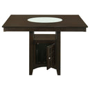 Tolland - Counter Height Dining Table With Storage Pedestal - Cappuccino by HouseOfZazla