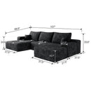 107" Cloud Sectional Sofa with Ottoman