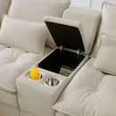 Contemporary U Shaped Sofa With Console And Cupholders by HouseOfZazla