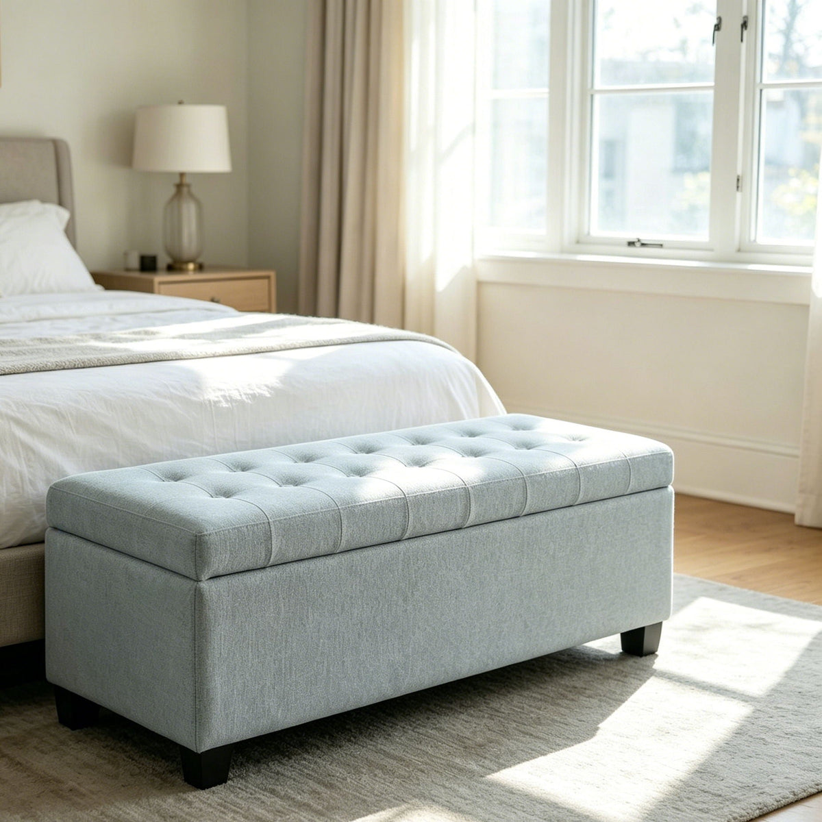 Elegant Tufted Storage Ottoman Bench, photo 13 of 18