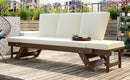 TOPMAX Outdoor Adjustable Patio Wooden Daybed Sofa Chaise Lounge
