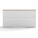 Large Dog Crate, Water Resistant Indoor Pets Furniture Double Dog Crates - Brown White by HouseOfZazla