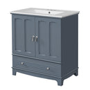 Bathroom Vanity With Sink, Cabinet With Adjustable Shelf And Drawer Divider by HouseOfZazla