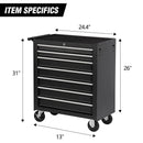 7 Drawer Rolling Tool Chest With Wheels, Multifunctional Tool Box And Storage by HouseOfZazla