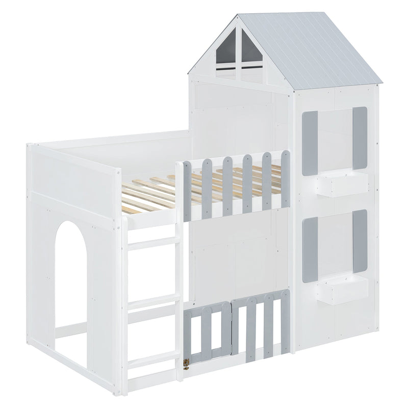 Twin Over Twin House Bunk Bed, photo 5 of 10