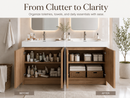 60" Freestanding Bathroom Vanity With Dual Resin Sink