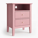 Fluted Nightstand With 2 Drawers by HouseOfZazla