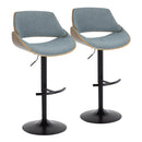 Fabrizzi - Mid Century Modern Adjustable BarStool With Rounded T Footrest (Set of 2) by HouseOfZazla
