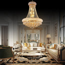 24-Inch Gold Crystal Chandelier, 12-Light French Empire Style Ceiling Light by HouseOfZazla