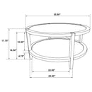 Elliott - 2 Piece Round Coffee And End Table Set - Maple by HouseOfZazla