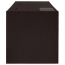 Halston - 3 Drawer Office Computer Desk With Keyboard Tray - Cappuccino