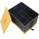 Durable 3 Tray Worm Farm Kit For Efficient Vermicomposting, 65L Capacity - Yellow / Black by HouseOfZazla