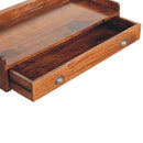 Solid Wood Belmont Wall-Mounted Console, 1 Drawer, 1 Shelf