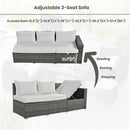 Walker Edison | Outdoor 6-Piece Wicker Storage Sofa Set