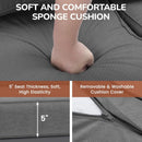 All Weather Patio Loveseat With Thick Cushions - Gray / Gray by HouseOfZazla