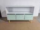 Kids Bookcase with Collapsible Fabric Drawers, Children's Book Display, Toy Storage Cabinet Organizer by HouseOfZazla