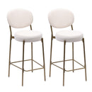 29'' Upholstered Velvet Bar Stools with Backrest & Footrest - Set of 2 by HouseOfZazla