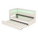 Upholstered Platform Bed With USB Ports And LED Belt by HouseOfZazla