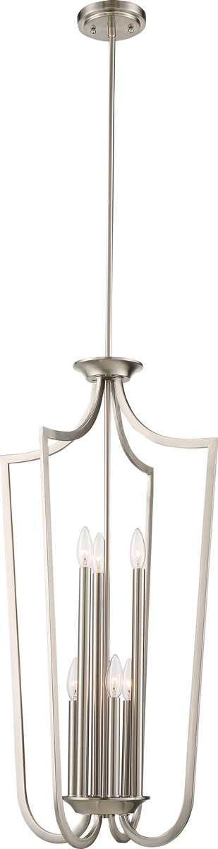 17"W Laguna 6-Light Pendant Brushed Nickel