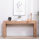 Rustic Wood Console Table with Natural Log Accents – 62" Entryway Table