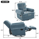 Manual Swivel Recliner Rocker Chair With Adjustable Backrest by HouseOfZazla