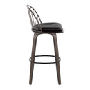 Riley - Industrial / Urban Fixed Height Barstool With Swivel With Removable Cushion (Set of 2) by HouseOfZazla