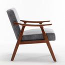 Mid Century Modern Accent Chair With Solid Wood Frame And Extra Thick Backrest by HouseOfZazla