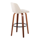 Toriano - Mid Century Modern Fixed Height Barstool Swivel And Round Footrest (Set of 2) by HouseOfZazla