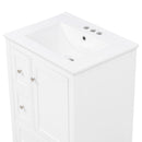 Modern Bathroom Vanity With Sink, Soft Close Drawers & Door, Storage Rack
