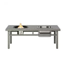 3 In 1 Outdoor Propane Fire Pit Table 50, 000 BTU With Ice Bucket - Gray by HouseOfZazla