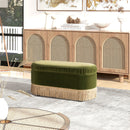 Serena - Contemporary Design Oval Storage Bench Ottoman by HouseOfZazla