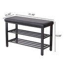 Shoe Bench With Cushion, Storage Seat For Entryway
