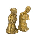 Set of 2 Venus de Milo Bust Bookends with Gold Finish by HouseOfZazla