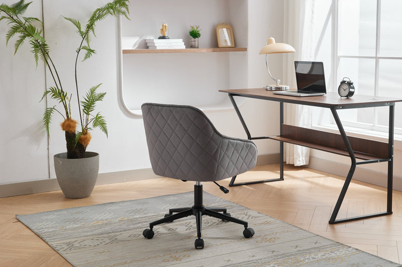 Walker Edison | Quilted Velvet Office Desk Chair