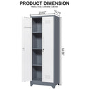 Lockers With Locking Doors, Adjustable Shelves, High Broom Tool Storage Cabinet by HouseOfZazla