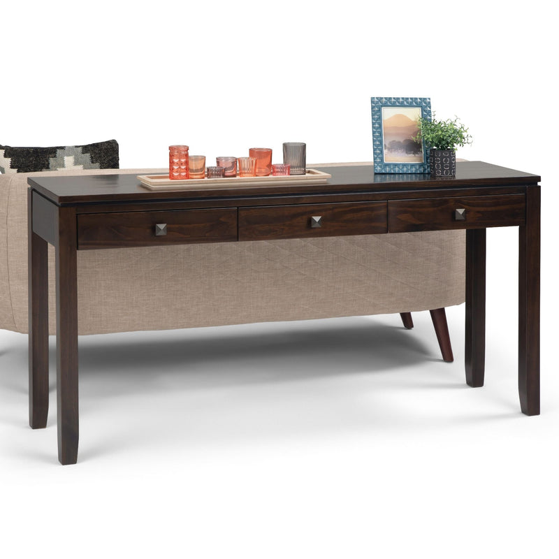 Cosmopolitan - Wide Console Sofa Table - Mahogany Brown, photo 6 of 6